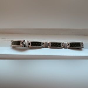 Stainless Steel and Carbon Fibre Men's Bracelet.